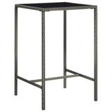 5 Piece Garden Bar Set Poly Rattan Grey - Side View