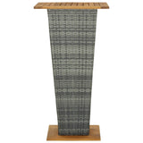 3 Piece Garden Bar Set with Cushions Poly Rattan Grey - 45-Degree Angle