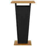 5 Piece Garden Bar Set with Cushions Poly Rattan Black