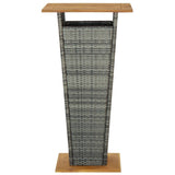 5 Piece Garden Bar Set with Cushions Poly Rattan Grey - Top-Down View