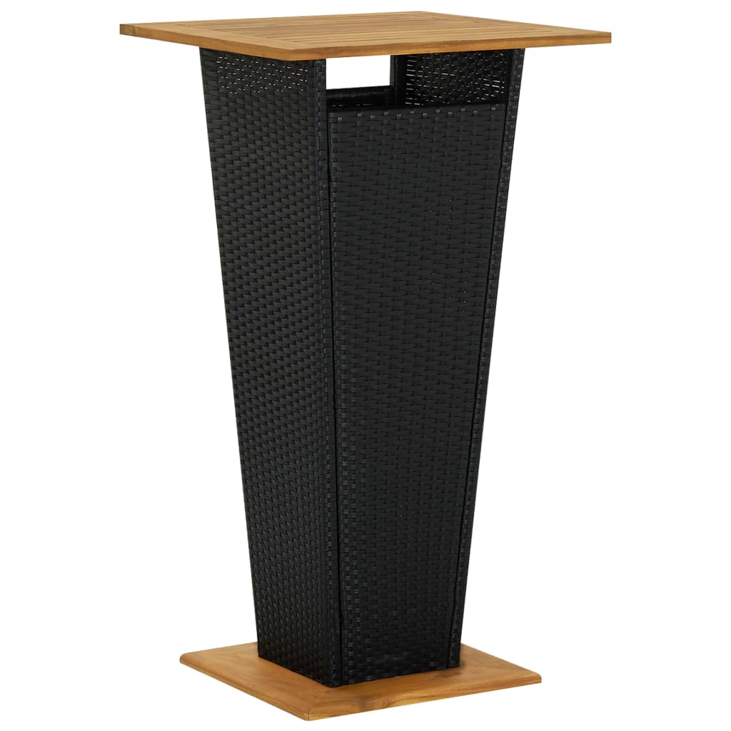 3 Piece Garden Bar Set Black