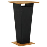 3 Piece Garden Bar Set Black