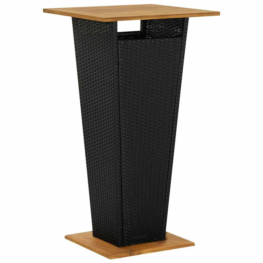 3 Piece Garden Bar Set Black