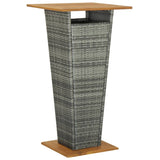 5 Piece Garden Bar Set Grey - Side View