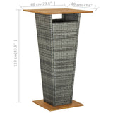 5 Piece Garden Bar Set Grey - Close-Up Angle