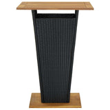 3 Piece Garden Bar Set Black - Top-Down View