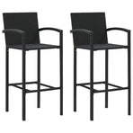 3 Piece Garden Bar Set Black