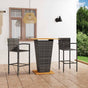 3 Piece Garden Bar Set Grey
