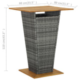 5 Piece Garden Bar Set Grey - Close-Up Angle
