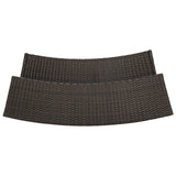 4 Piece Garden Bar Set with Cushions Brown - Close-Up Angle