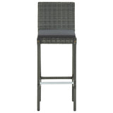 5 Piece Garden Bar Set with Cushions Grey - Top-Down View