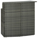 5 Piece Garden Bar Set with Cushions Grey - Rear View