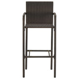 3 Piece Garden Bar Set Brown