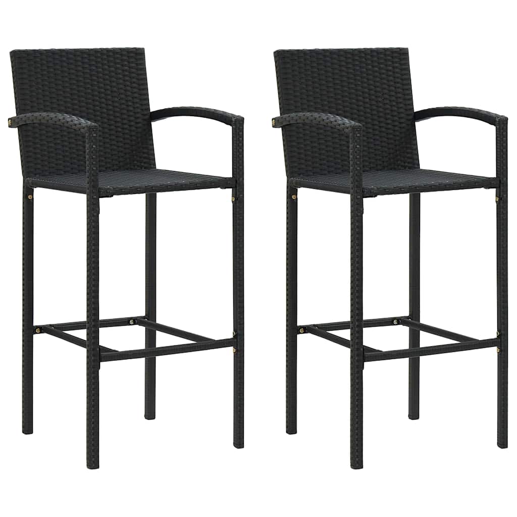 3 Piece Garden Bar Set Black
