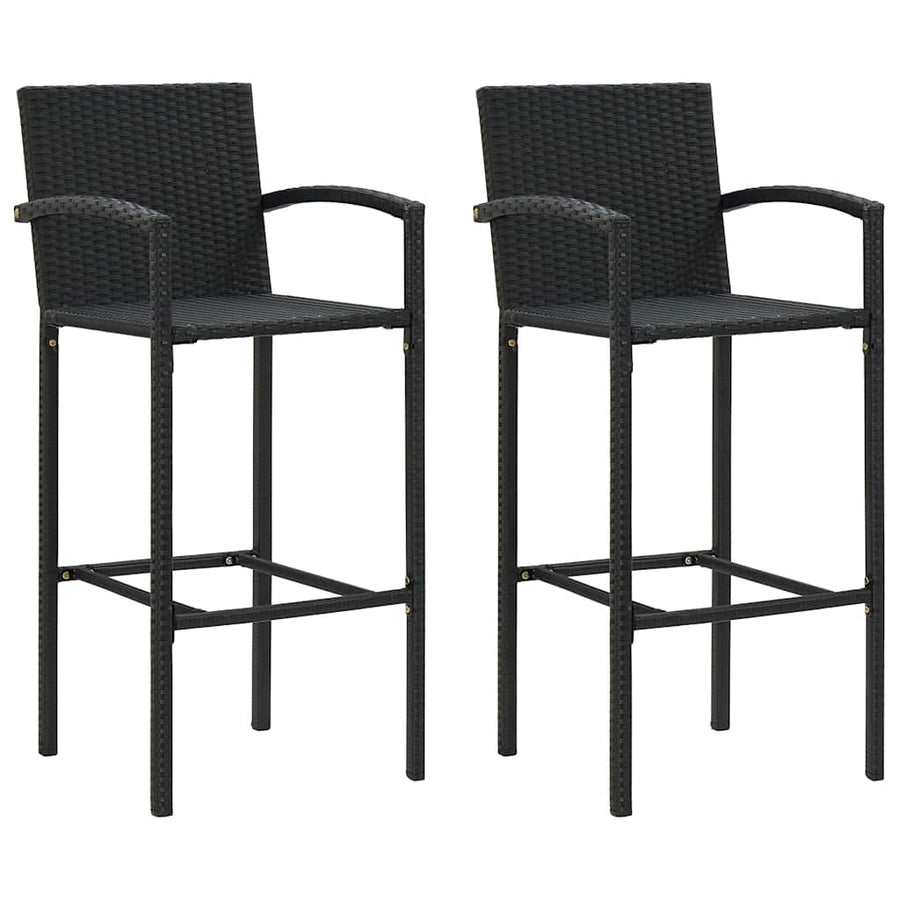 3 Piece Garden Bar Set Black