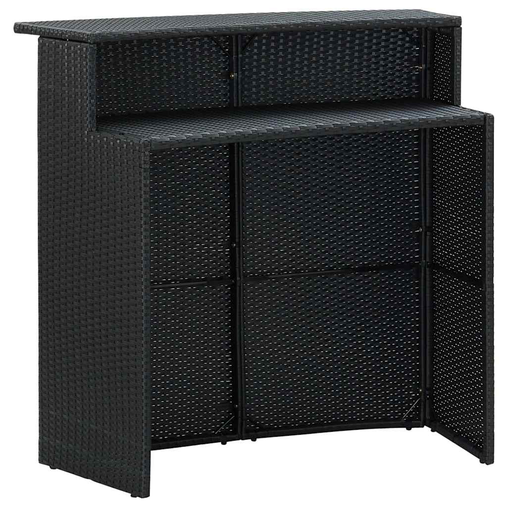 3 Piece Garden Bar Set Black