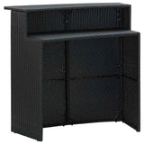 3 Piece Garden Bar Set Black