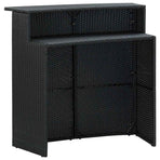 3 Piece Garden Bar Set Black