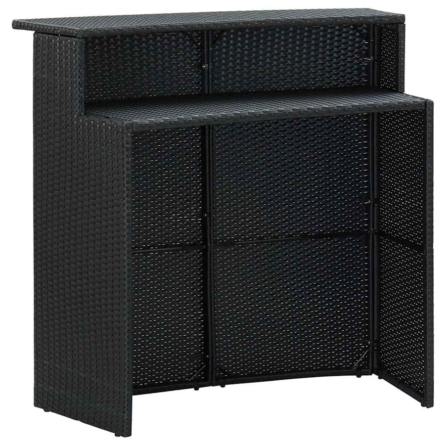 3 Piece Garden Bar Set Black