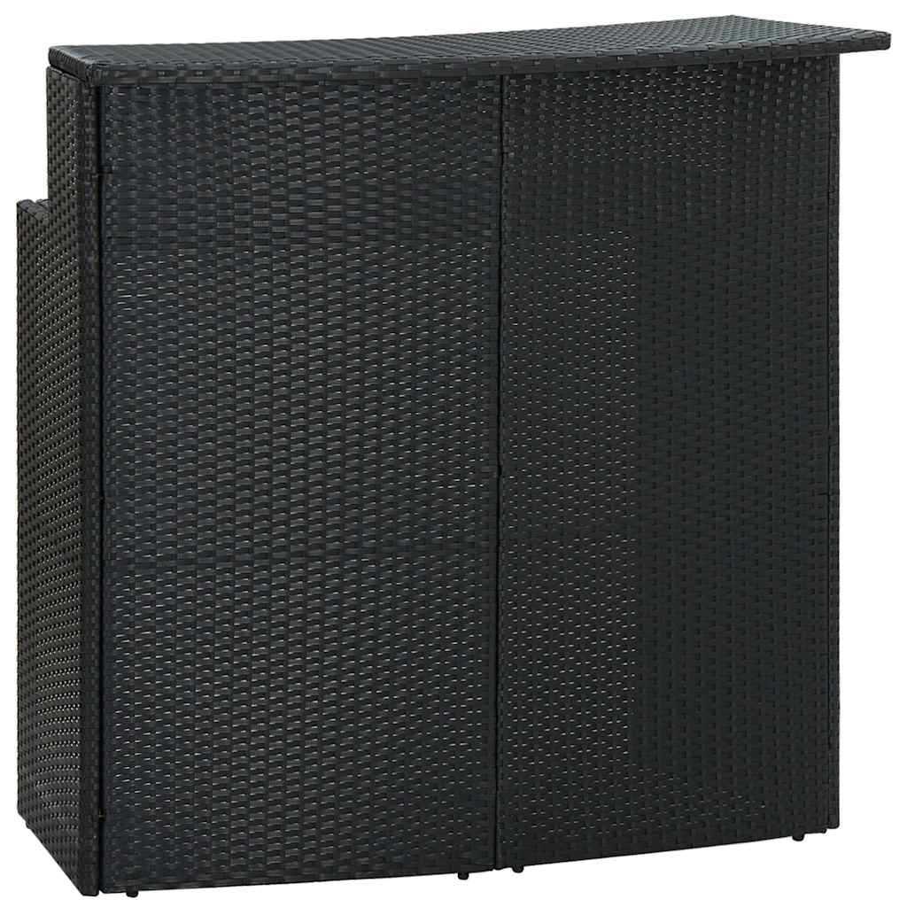 3 Piece Garden Bar Set Black
