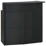 3 Piece Garden Bar Set Black