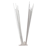2-row Stainless Steel Bird & Pigeon Spikes Set of 20 10 m - Top-Down View