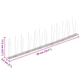 2-row Stainless Steel Bird & Pigeon Spikes Set of 20 10 m