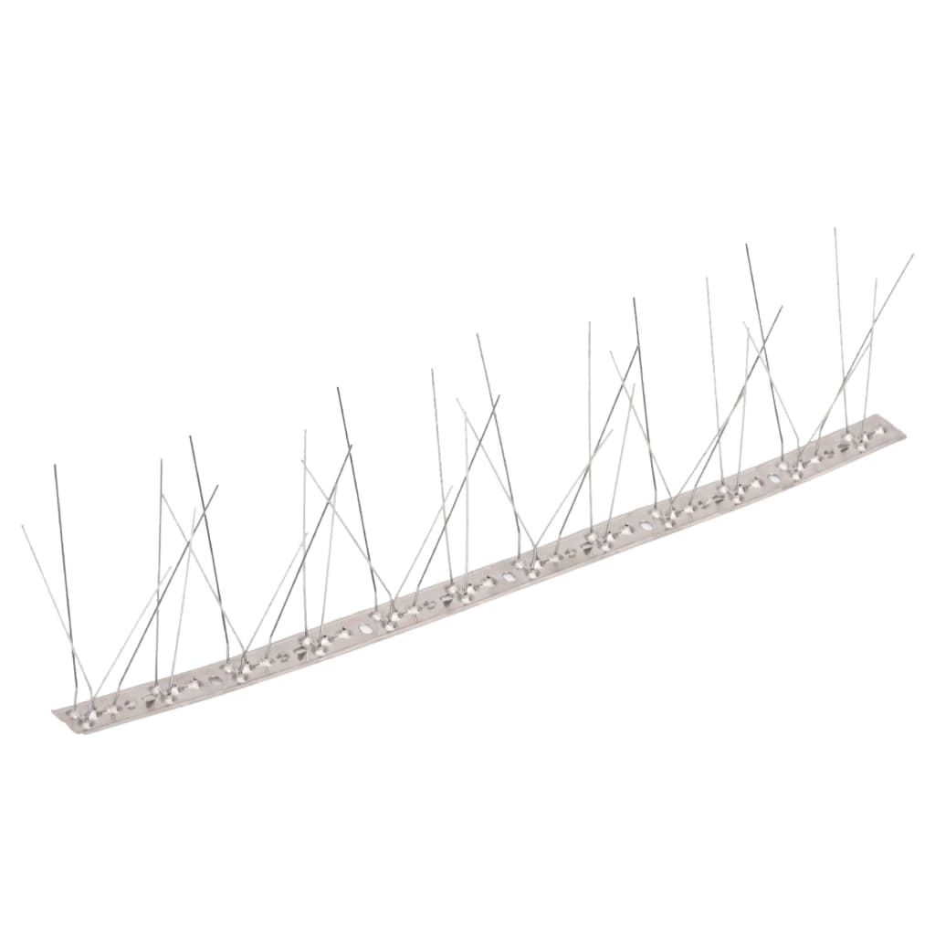 5-row Stainless Steel Bird & Pigeon Spikes Set of 10 5 m