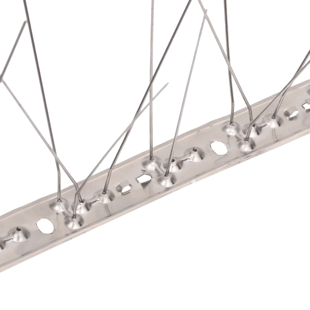 5-row Stainless Steel Bird & Pigeon Spikes Set of 10 5 m