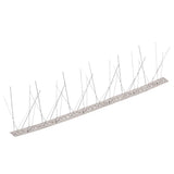 5-row Stainless Steel Bird & Pigeon Spikes Set of 20 10 m - Front View