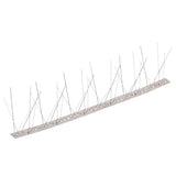 5-row Stainless Steel Bird & Pigeon Spikes Set of 40 20 m - Front View