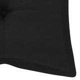 Batavia Bench with Black Cushion 120 cm Solid Teak Wood