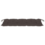 Batavia Bench with Taupe Cushion 120 cm Solid Teak Wood
