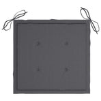 Garden Chairs 2 pcs with Anthracite Cushions Solid Teak Wood