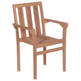 Garden Chairs 2 pcs with Grey Cushions Solid Teak Wood - Top-Down View