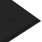 Garden Bench with Black Cushion 120 cm Solid Teak Wood - Low Angle