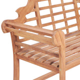 Garden Bench with Red Cushion 120 cm Solid Teak Wood - Extra Image