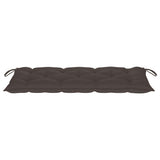 Garden Bench with Taupe Cushion 120 cm Solid Teak Wood
