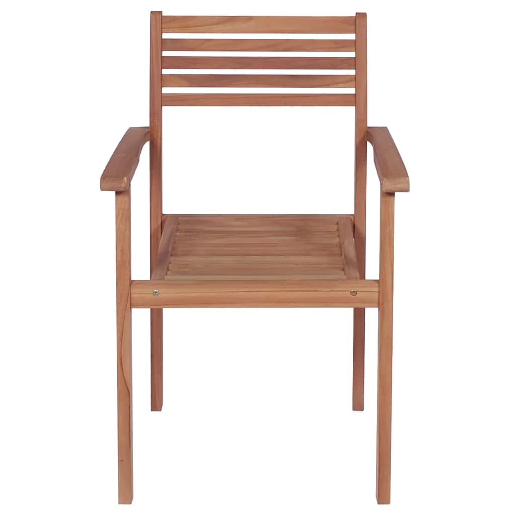 Garden Chairs 2 pcs with Beige Cushions Solid Teak Wood