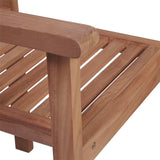Garden Chairs 2 pcs with Beige Cushions Solid Teak Wood - Rear View