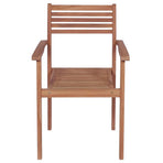 Garden Chairs 2 pcs with Red Cushions Solid Teak Wood