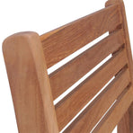 Garden Chairs 2 pcs with Red Cushions Solid Teak Wood