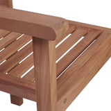 Garden Chairs 2 pcs with Anthracite Cushions Solid Teak Wood - Rear View