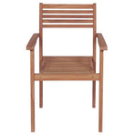Garden Chairs 4 pcs with Anthracite Cushions Solid Teak Wood
