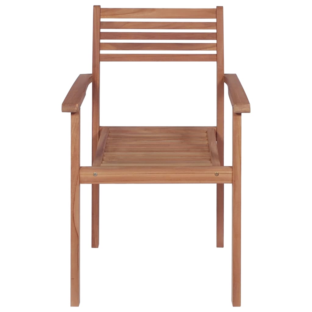 Garden Chairs 4 pcs with Grey Cushions Solid Teak Wood