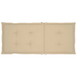 Folding Chairs 2 pcs with Beige Cushions Solid Teak Wood - Extra Image