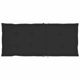 Folding Chairs 2 pcs with Black Cushions Solid Teak Wood - Extra Image