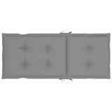 Folding Chairs 2 pcs with Grey Cushions Solid Teak Wood