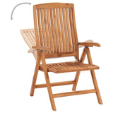 Folding Chairs 2 pcs with Cream Cushions Solid Teak Wood