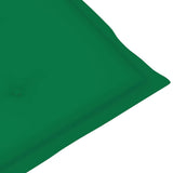 Folding Chairs 2 pcs with Green Cushions Solid Teak Wood